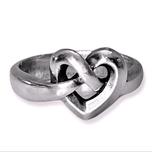 JAMES AVERY Heart Knot Ring .925 Sterling Silver Size 6 - Picture 3 of 8